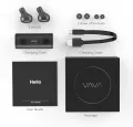 True Wireless Earbuds VAVA Bluetooth 4.1 Wire-Free In-Ear Headphones (12 Hours Playtime with the Portable Charging Case, 3 Sets of Ear Buds, Built-In Microphone). 