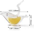 Manual Lemon Juicer, Acrylic Manual Lemon Slice Squeezer, Hand Juicer for, Orange, Lemon and Lime, Bird Shape. 