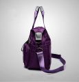 Women's Oxford Cloth Shoulder Bag – Waterproof Nylon (Purple). 