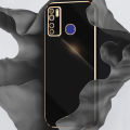 Biruiqu for Tecno Camon 15 Back Cover Luxury 6D Plating Frame Shiny Bling Phone Pounch Soft Silicone Square Phone Case. 