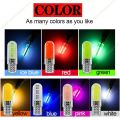 Car Parking LED Bulb Silicon T10 Large COB LED CANBUS Meter LED Light Universal Waterproof DC 12V 2PCS. 