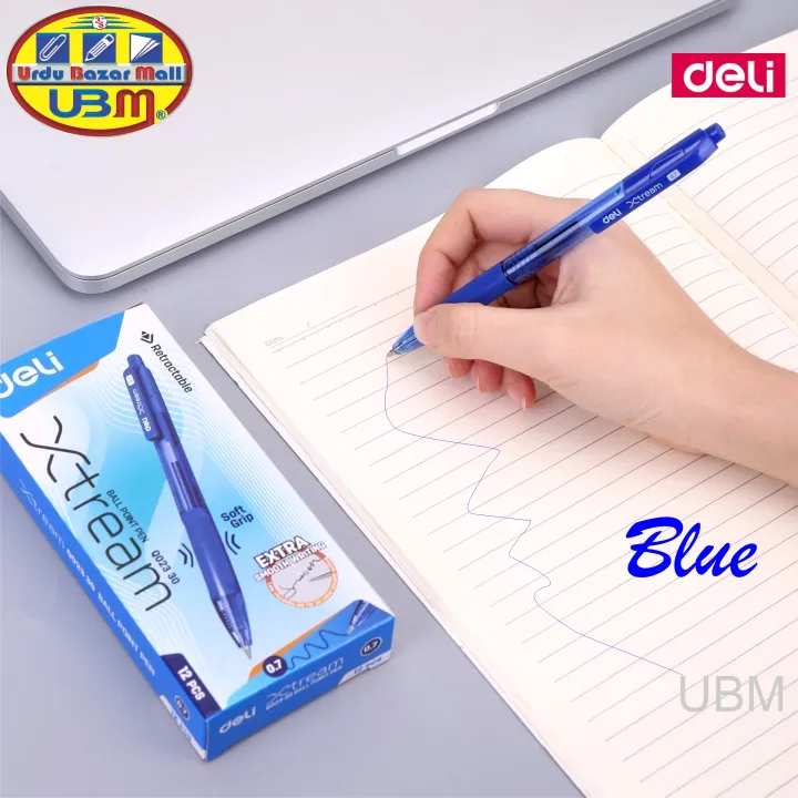 Deli%20Ball%20Pen%20Xtream%200.7,%20Ball%20Point%20Pen,%20Blue%20Ball%20Pen,%20Black%20Ball%20Pen,%20Original%20Ball%20Pens,%20Retractable%20Ball%20Point,%20Extra%20Smooth%20Ball%20Pens%20(Pack%20Of%2012)%20-%20Image%202