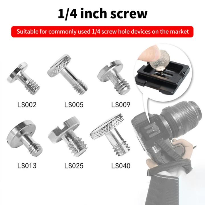 High Quality Camera Screw Set 1/4 Inch Quick Release Plate Screw DSLR Accessories Tripod Mount Adapter For DSLR Camera Tripod Eatop
