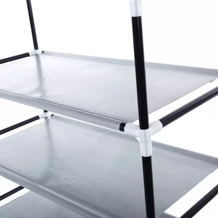 Shoe%20Organizer%20Rack%20with%20metal%20and%20Fabric%20Structure%2015-40%20Pair%20Capacity,%20Durable%20&%20Sturdy,%20Multiple%20Uses%20-%20Grey/Black/Pattern%20Colors%20-%20Image%206