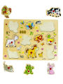 Wooden Puzzle - Farm Animals - Puzzles For Kids - Wooden Puzzles For Kids - Educational Toys For Kids - Puzzle Game - Animals Toys For Kids - Puzzle - Wooden Toys - Learning Toys For Kids - Toys For Kids - Toys For Boys - Toys For Girls. 