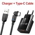 18W Fast Phone Charger 180° Rotate Type-C USB Cable For Huawei Y8P Y7A Y9A P Smart 2021 Nova 5T Honor 30 20 10 USB Type-c Cable. 