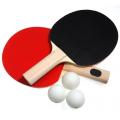 2pcs/lot Table Tennis Bat Racket Double Face Pimples In Long Short Handle Ping Pong Paddle Racket Set With Bag 3 Balls. 