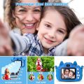 ÀÔNÎSÊ Kids Digital Camera, Kids Selfie Camera, 32GB SD Card, 1080P HD Video Recorder, Shockproof Dual lens Camera Toys for Boys and Girls, Christmas, Birthday Gifts for Kids Age 3-12 (Blue). 