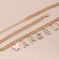 Cute Choker Necklace For Women Girls Baby Honey Angel Crystal Letters Pendant Chain Collar Necklace Trendy Jewelry. 