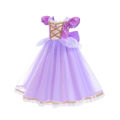 ZEBF--Rapunzal Girl Princess Dress Cosplay Tangled Halloween Birthday Party Vestido Kids Birthday Costume. 