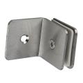 Stainless Steel Glass Clamp Clip for Shower Room Panel 90 degree Single. 
