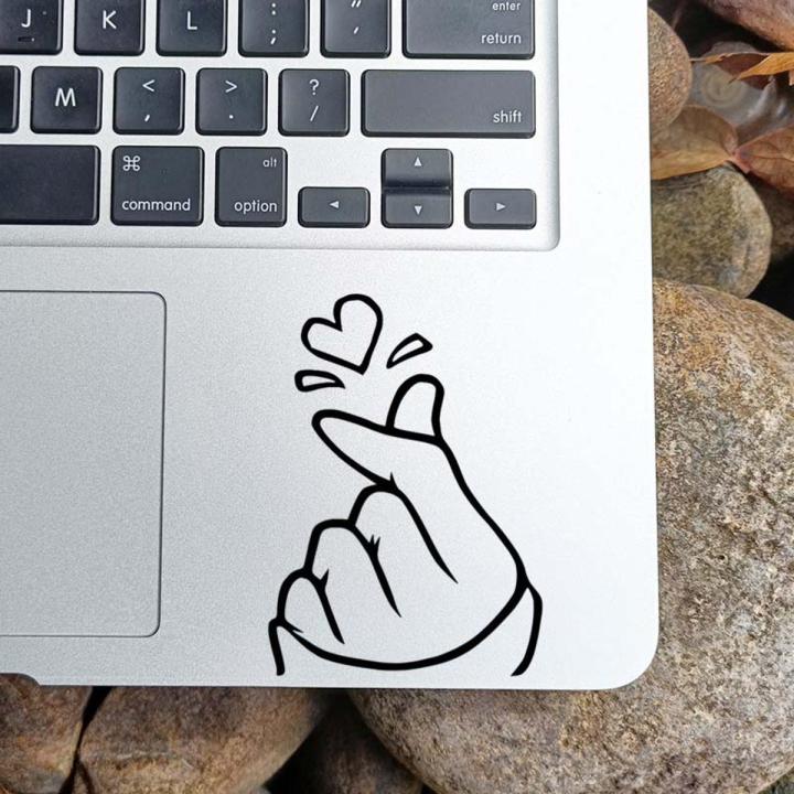 BTS Logo Finger Heart Love Korea Sign Vinyl Decal Laptop Sticker, Laptop Stickers for Boys and Girls, Bike Stickers, Car Bumper Stickers by Sticker Studio
