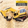 1/24 6CH Diecast Remote Control Digger Excavator RC Construction toys for kids boys. 