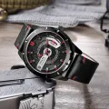 【ETOP】Sport Mens Watches Top Brand Luxury Quartz Watch Men Fashion Steel Waterproof SL-9011 leather Watch MEN Relogio Masculino. 