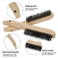 2 Pcs Wire Brushes Small Wire Brush Metal Brush for Cleaning Welding Slag, Rust and Dust 10 Inch Heavy Duty Carbon Steel Handle Wire Scratch Brush. 