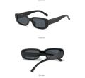 Full Black Vintage Rectangle Sunglasses for Women - Retro Driving Glasses Square Frame Travel Fishing Hiking Eyewear For Girls & Boys. 