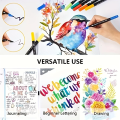 120 Colors upto 12 Acquarelle Brush Tip Art Markers Set – Dual Tip Watercolor Marker Pens for Calligraphy, Illustration, Hand Lettering, Drawing & Coloring – Artist Grade Ink for Kids & Adults. 