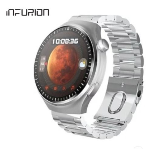 Wearfit Pro HW10 Smartwatch with 360° Resolution AMOLED Screen, GPS, NFC, Heart Rate, Bluetooth, IP68 Water Resistant - Elegant Design
