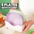 10Pcs Multi-function Spit Bone Dish Household Food Grade Plastic Spit Bone Dish Round Square Set Dining Table Garbage Plate. 