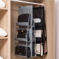 New high quality Multipurpose 6 hanging hand bags pocket organizer for bag to collect dust proof closet storage bag door wall various shoes bag with hook. 