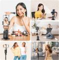 [RMG] 360° Rotation Face Tracking Tripod with Remote: Foldable Auto Face Tracking Phone Holder for Video Vlog Live Stream, Gesture Control, No App Required. 