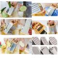 6 Sides Multi-functional Stainless Steel Grater Handheld Slicer Fruit Vegetable Kitchen Cutter Tools. 