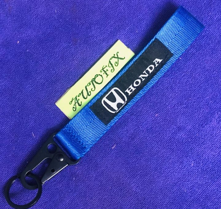 Honda soft strap hook key Chain blue color 01 PC