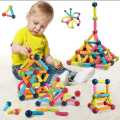MAGNETIC BLOCKS FOR KIDS engineering building blocks with magnet STICKS and BALLS  educational and activity learning toy (36 pieces). 