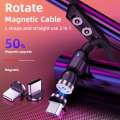 2X Round Magnetic Cable Plug Phone Android Magnet Charger Plug Micro-USB Fast Charging Adapter. 