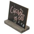 6 Pack Rustic Chalk Board Sign with Wood Stand for Wedding Decorations Signs Labels 6X5 inch Blackboard. 