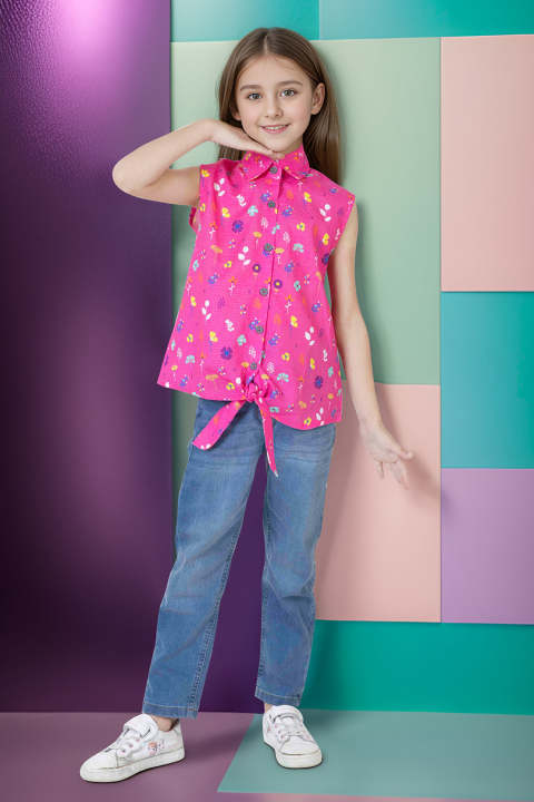Saya%20Stitched%201%20Piece%20Shirt%20For%20Kids%20and%20Girls%20-%20Cotton%20Dobby%20Printed%20Sleeveless%20Collared%20Shirt%20For%20-designcode:%20KP1P-0019%20-%20Image%202
