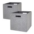 Better Homes Gardens Fabric Cube Storage Bins (12.75 x 12.75), 2 Pack, Gray. 