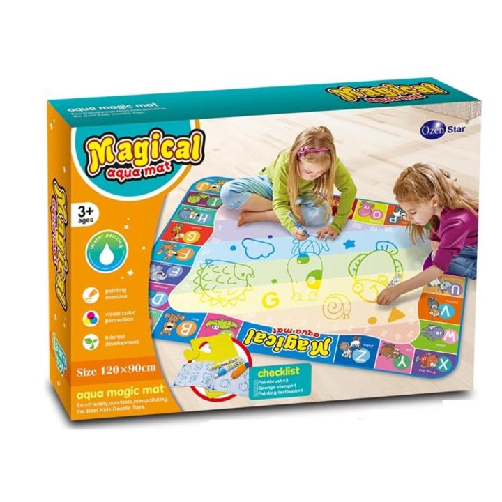 Aqua Magic Water Doodle Mat 47"x35" Large Water Drawing Magical Doodling Mat Coloring Mat Water Drawing Writing Pad Educational Toys for Kids Toddlers Boys Girls Cognitive Learning Gift Toys