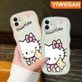 YIWESAN For VIVO Y19 Y5s Case Cartoon Cute Hello Kitty Colorful Lovely Cream Wave Border Soft Clear Shockproof Phone Cases Creative Camera Transparent Casing Simple Silicone Protective Cover. 