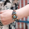 【HOT】 Evil Eye Bracelets For Men Women Vintage Leather Rope Cool Adjustable Layered Bracelet Charm Turkey Jewelry Halloween Cosplay. 