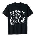 My Heart Is On That Field Band Mom Music Tshirt Preppy Style T Shirts For Men Cotton Tops Shirt Slim Fit Cute. 