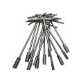 Pack of 3 - Hex Socket Hole Rubber Coated T Bar Wrench Spanner - 8mm, 10mm & 12mm. 