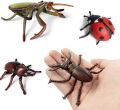 Odowalker 9 pcs Lifelike Assorted Plastic Insects Bugs Figures Realistic Sandbox Toy Butterfly, Bee, Ladybug, Grasshopper, Mantis,Uang,Stag Beetle. 