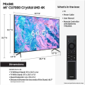 SAMSUNG LED TV - 65 inch- Model UA-65CU7000 Crystal UHD 4K Smart TV With 2 Years Official Warranty (100% Original). 