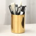NANLIY Pencil Cup Holder Desk Organizer Gold Pen Pot Pen Holder Container Desktop Stationery Organizer Table Vases Flower Pot. 