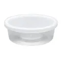 Round Food Container Storage Boxes 400ml to 500ml Pack Of 15pcs 1 pc extra on every order, with Separate Lid Clear Transparent Plastic.. 