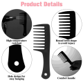 🖤 Heat Resistant Wide Tooth Comb for Curly & Thick Hair | Anti Breakage Detangler Comb for Men & Women. 