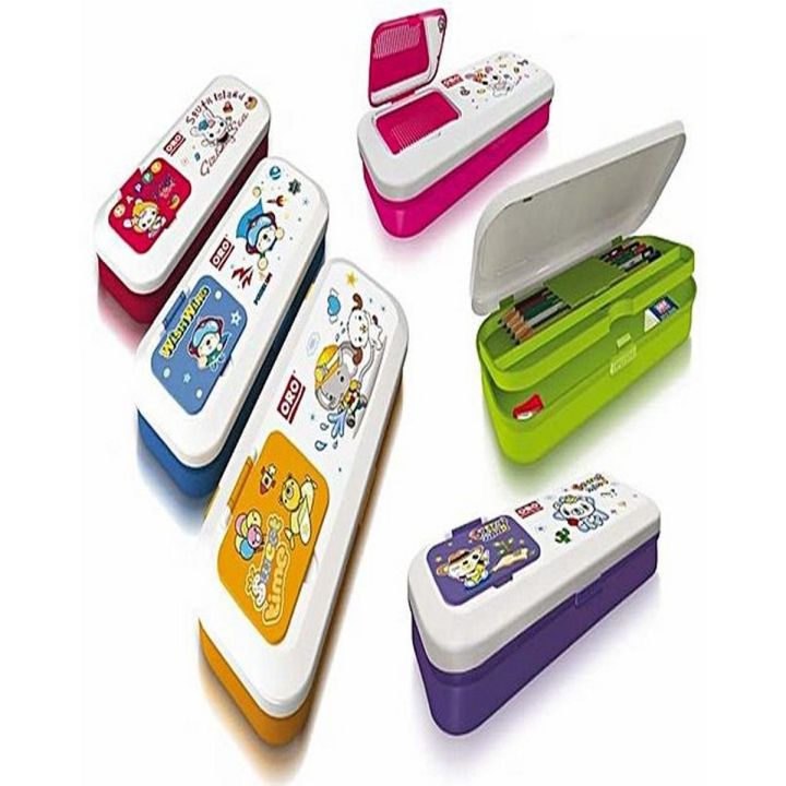 Oro La-Bello Pencil Box / Geometry Box With Mirror and Comb (1 Pcs)