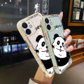 JIUMOO For Realme 7i Case Plating Side Edge Square New Design Phone Cases Pattern Cartoon Cute Panda Silicone Casing Full Back Cover Camera Protection Shockproof Softcase. 