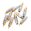 Adapter Audio Coaxial Cable Connector RCA Plug seamless 10 pcs ， audio RCA connector. 
