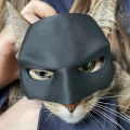 Cat Face Mask for Pets Black Cat Cosplay Hat Halloween Party Prop Half Face Cushion for Spooky Atmosphere Buyers' Favorite 3d Printed Cat Hat. 