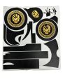 Full Engine Sticker Kit For 70 Motorcycle Sticker For 70 Bike Black and Golden. 