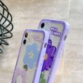 Fashion Cute Purple Flowers Clear Phone Case For iPhone 13 Pro MAX 12 11 X XS XR 7 8 Plus SE Transparent Soft Shockproof Cover. 