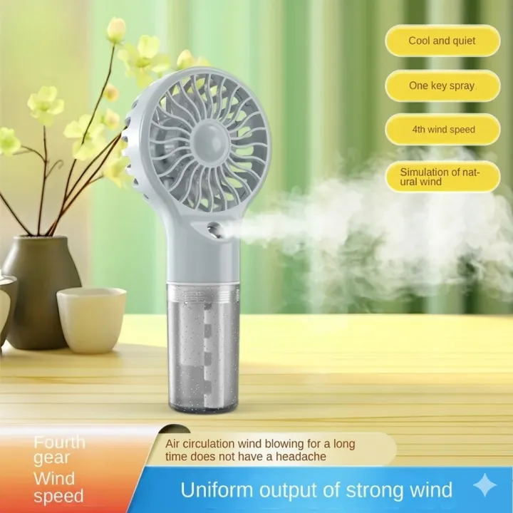 Portable Misting Handheld Fan with Water Spray – Mini Cooling Fan with ...