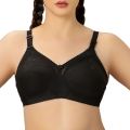 Bebelle, DORIA Cotton, Bra for women and girls, Semi Formal Control Bra, Black, B Cup/C Cup/D Cup/DD Cup. 